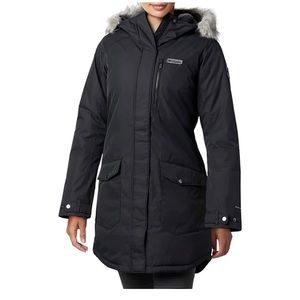 NWT Columbia Suttle Mountain Long Insulated Jacket XL Black Omni-Heat